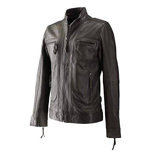 [ライズ] レザージャケット CLUBS オリーブ L