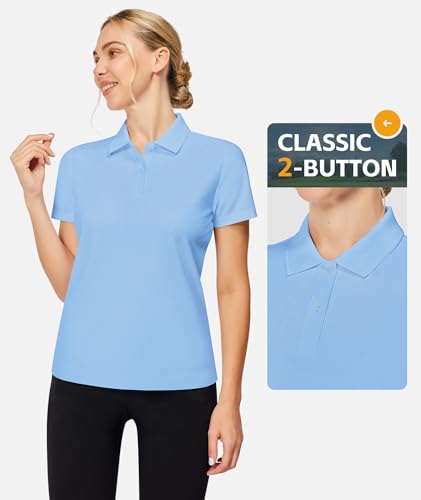 Image of Casei Womens Shorts Sleeve Polo Golf Shirts Quick Dry UPF 50+ Tennis Pickleball Top Collared Casual Work Athletic Shirts