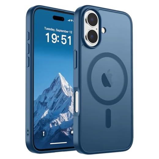 SUPFINE Magnetic for iPhone 17 Case (Compatible with MagSafe)(Military Grade Drop Protection) Translucent Matte Shockproof with Anti-Fingerprint Phone Cover 2025,Deep Blue