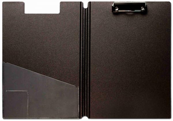 Klemmbrettmappe A4 Polyfoam extra stabil unzerbrechlich schwarz 5Stk