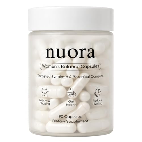 KXVUDE Nuora Gut Health Capsules with Berberine Gut Biofilm Probiotic Ritual Promotes Metabolism & Gut Health Vegan Non-GMO for Women 90 Capsule