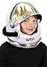 elope Astronaut Costume Plush Helmet Hat for Kids White