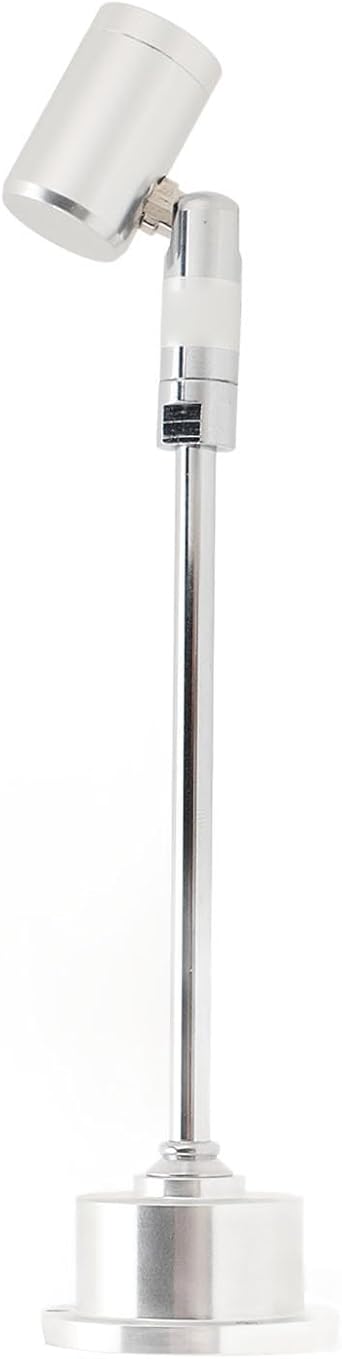 LED Cabinet Lamp with Mini, LED Bulbs for Jewelry Showcase, USB 5V, 1W, Adjustable Head, Base Diameter 1.6 Inch, Height 6.7 Inch, Alloy