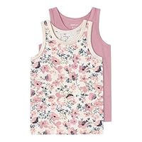 NAME IT Mädchen Nmftank Top 2p Nostalgia Flower Noos, Nostalgia Rose, 92