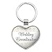 Wedding Coordinator Planner Elegant Polka Dots Keychain Heart Love Metal Key Chain Ring