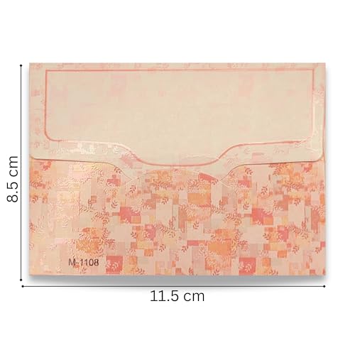 Image of Fonsie cash shagun Pocket small size (4.53 * 3.35 inches) fancy design envelopes pack of 100 for gifting money on wedding gift, baby shower gift, shagun, family gatherings, Ambiyan Pink.