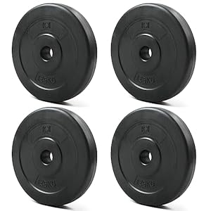 KK Vinyl Weight Plate Set. 1 Inch Vinyl Weight Disc Pair. 2 x 2.5kg, 5kg or 10kg Barbell Weight Plates. Dumbbell Plates for Home or Gym Training or Weightlifting.