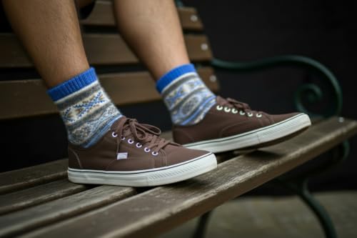 Image of Angora Wool Socks - Machine Washable Dry-Foot Fuzzy Warm Breathable Soft Unisex Indoor /Outdoor Socks for Women and Men