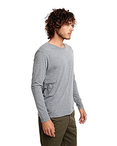 Next Level Men's Triblend Long-Sleeve Crew T-Shirt – Vintage Black, Soft Blend - View #11