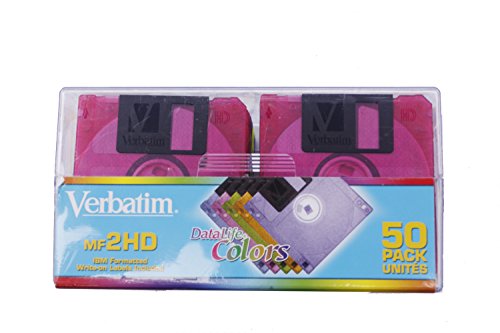 Disquettes Verbatim DataLife 1.44 MB formatées IBM HD lot de 50 disques
