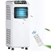 COSTWAY 10000 BTU Portable Air Conditioner with Remote Control, Energy Efficient for Rooms Up to 400 Sq. Ft, Cooling, Dehumidifying, Fanning, Sleeping Mode, Time Settings, Water Full Indication