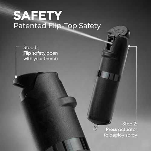 Image of POM Pepper Spray Combo Pack Clip & Keychain - Maximum Strength OC Spray Self Defense- Tactical Compact & Safe Design - 25 Bursts & 10 ft Range - Stream Spray Pattern