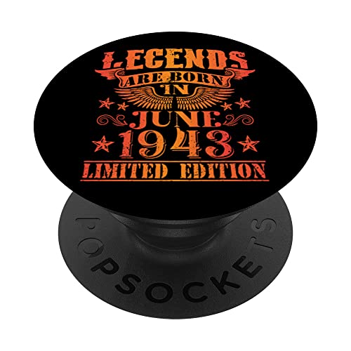 Cumpleaños Junio 1943 Edición Limitada Regalo Legend June PopSockets PopGrip Intercambiable