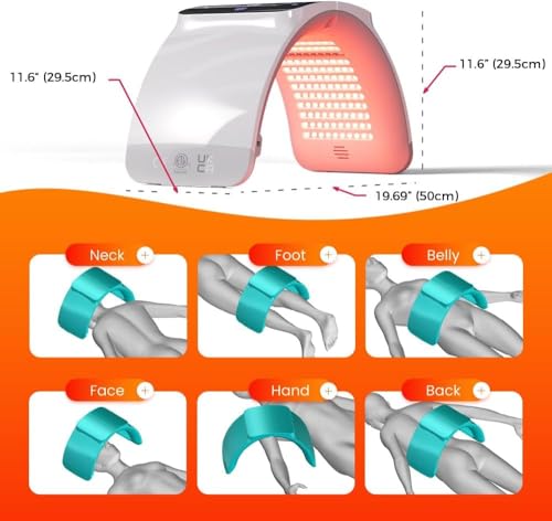 Bestqool LED Mask Photon LED Light Therapy - 6 Colors with Near Infrared Light LED Face Mask for Skin Rejuvenation SPA Facial Body Skin Care Beauty Salon Device - Image 7
