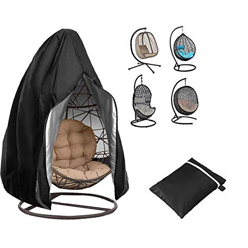 Funda para Silla De Huevo Colgante De Jardín, Tela Oxford Impermeable Funda Sillon Balancin - Fundas Mecedoras Colgantes para Jardin Balcón Porche Terraza - con Cremallera