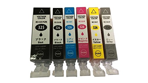 Amazon.co.jp: 【VISTARKCOLOR】CANON BCI-326+325/6MPキャノン