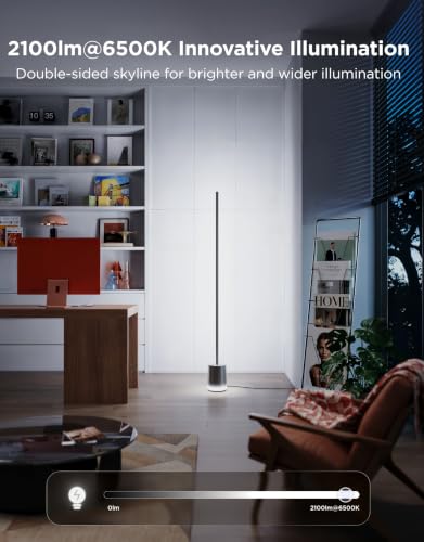 Image of Govee Floor Lamp 3 with Luminblend+ Technology, 2100lm Standing Lamp, Work with Matter,1000K-10000K Modern Floor Lamps for Living Room, Bedroom, Office, Corner Lamp with Dynamic Scenes, DaySync