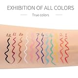 Domality 12 Colors Matte Liquid Eyeliner Set, Rainbow Colorful Neon Eyeliner Pencil, Soft and Hyper Sharp Tip Brush, Pigmented Waterproof Smudgeproof Gel Eye Liner Christmas Makeup for Women - Image 5