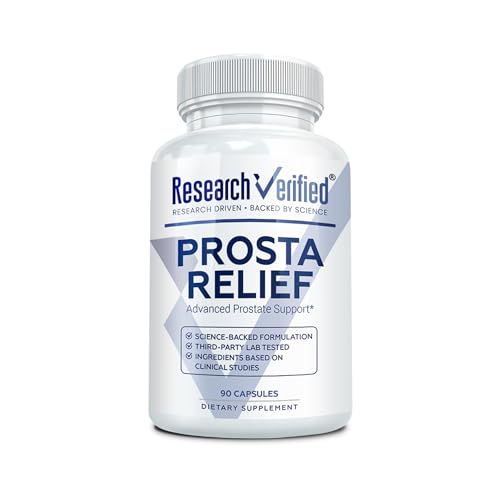 Research Verified Prosta Relief - Saw Palmetto and Bioperine - Prostate Health Bladder & Urinary Health Drive and Performance - Pure Natural 90 Capsules (Pack of 1)