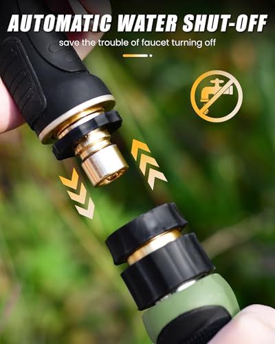 image for RAINPOINT Garden Hose Nozzle, Hose Sprayer Nozzle with 9 Spray Pattern