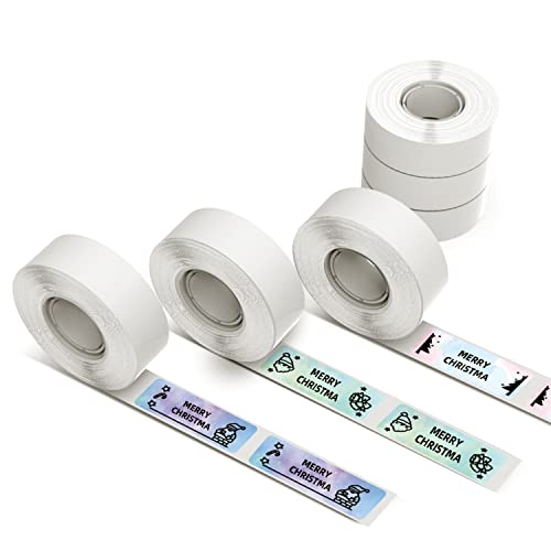 Phomemo D30 6 rouleaux d'étiquettes thermiques autocollantes 14×50 mm, compatibles avec les imprimantes d'étiquettes PhomemoD30,130 / rouleau, 6 rouleaux (bleu, poudre, jaune) Cover