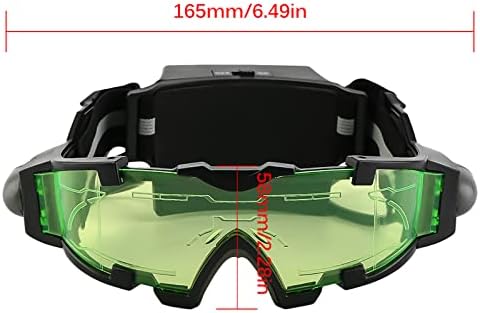 YUNYODA Night Vision Goggles | Adjustable Kids LED Night Green Lens Protective Glasses With Flip-Out Lights | Anti Laser Safety Glasses for Hunting Racing Bicycling Skying