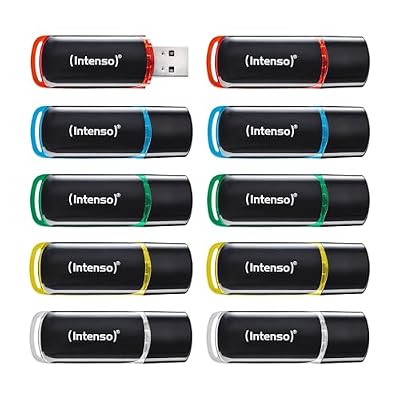 Intenso USB Stick Business Line Multipack 8GB Set of 10 - USB 2.0 High Speed USB-A Flash Drive - Up to 28MB/s - Compatible with Windows & Mac