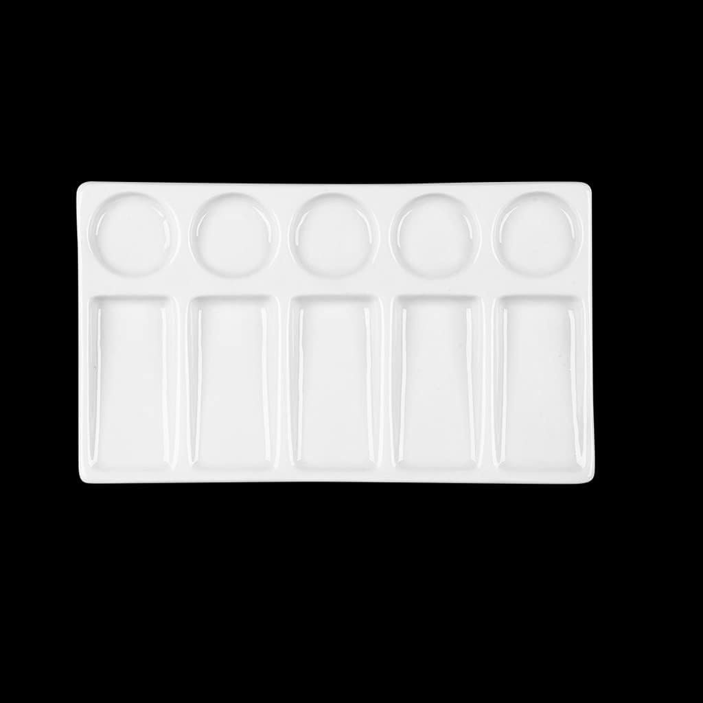 1 PC Ceramics Artist Paint Palette Tray for Watercolor Acrylic Painting Art Supplies