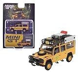Diecast Model Car Compatible with Mini GT 1:64 Land Rover Defender 110 1989 Camel Trophy Amazon Team Turkey Limited Edition MGT00856