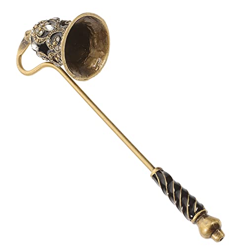 SOLUSTRE Rhinestone Flower Candle Snuffer Elegant Extinguisher Tool for Deep Jars Decorative Accessory for Home Present for Candle Lovers Safe Convenient Use