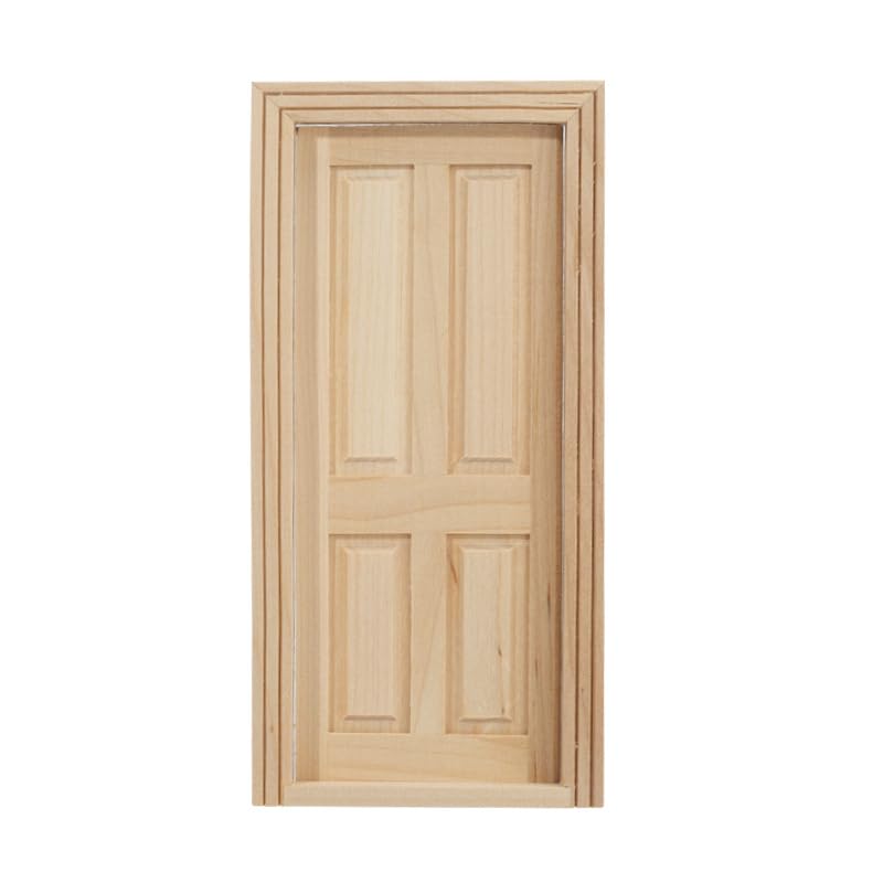 Dollhouse Window For Crafts Double Door Miniature Furniture 6 Pane Mini Scene Accessory DIY Pretend Play High Simulation Model Collection Ornament (White Color
