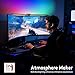 Quntis 66cm Curved Monitor Lampe mit Fernbedienung RGB-Hintergrundbeleuchtung, Monitor Light Bar mit verstellbaren Winkeln, Auto-Dimmen, Anti-blaulicht, Flimmfreie Bildschirmlampe, Gaming Deko Setup