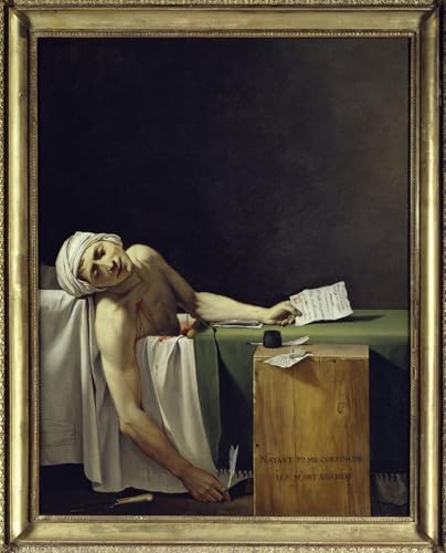 La Mort de Marat Peinture Impression d'Art Murale Premium Jacques Louis David