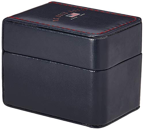 U.S. Polo Assn. Men's Sport Watch with Analog-Digital Display, Blue Silicone Strap, Backlight Timer Alarm Day Date, 44mm Case, Fits Wrists 6.5" to 8.5"3