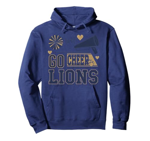 Go Cheer Lions Cheerleading Spirit Design �p�[�J�[