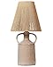 Produktbild Tischlampe Keramik beige Vasenform mit Schirm Kegelform Papiergeflecht Larissos