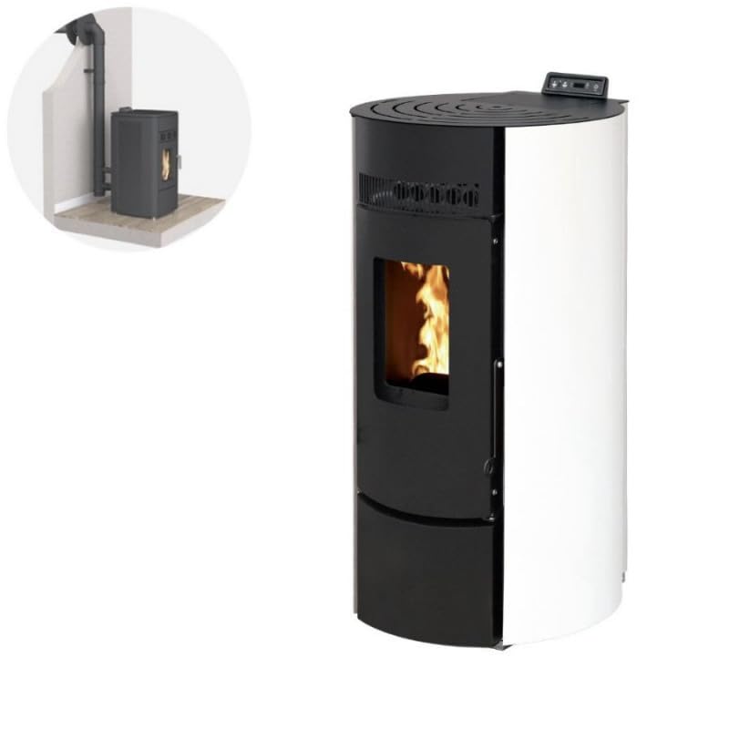 Pack Poêle à granules Interstoves LEANDRO 9 Etanche + Kit Conduit Ventouse (sortie façade) -