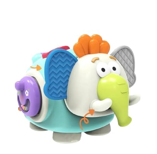Image of Elephant Baby Sensory Busy Cube Toy for Toddlers - 6-in-1 Interactive Plastic Activity Cube - Fine Motor Skills Travel Learning Toy for Infants (Elephant)