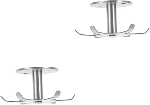 BESTonZON Estante colgante para utensilios de cocina, 2 piezas, gancho giratorio de seis garras, ganchos giratorios de acero inoxidable, ganchos