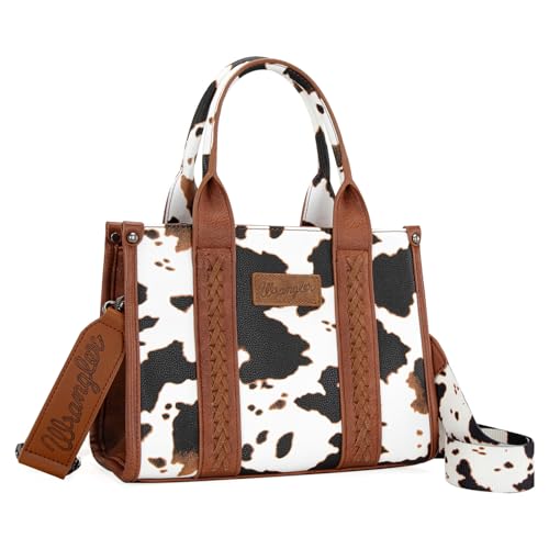 Image of Montana West x Wrangler Tote Bag for Women Western Cow Print Purse Designer Top Handle Handbags