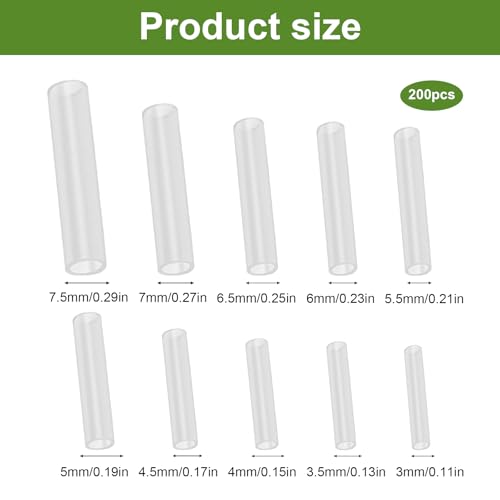 200 piezas manga de silicona para injertos de árboles miniatura 2