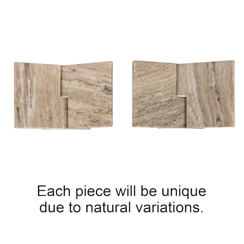 Image of Bloomingville Decorative Marble Book Holder, Coastal Sands