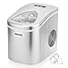 Price comparison product image Geepas Ice Cube Maker| Compact Portable Countertop Ice Maker Machine Two Sizes, Produces 12kg Ice in 24 Hours | 2.2L Tank, Automatic & Silent Functioning | Includes Scoop & Removable Basket Silver