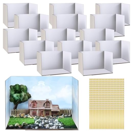 15 Pcs Cardboard Diorama Kit