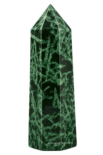 Image of Amazing Gemstone Flower Stone Crystal Towers - Natural Healing Crystal Point Obelisk for Reiki Healing and Crystal Grid (3 Inch)