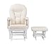 Silla de maternidad Serenity Nursing Glider blanca con reposapiés ... (Blanca)