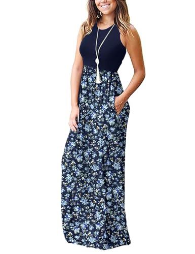 Image of AUSELILY Women's Classic Sleeveless Loose Plain Casual Long Maxi Dresses for Women 2026