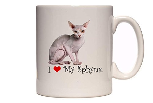 Taza de té, café, con texto en inglés"I Love My Sphynx Cat"