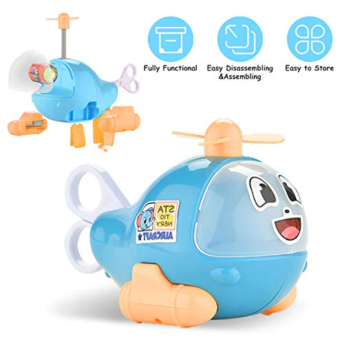 Preisvergleich Produktbild Mini-Briefpapier-Set Kreatives Kinder-Lern-Briefpapier-Set Kleine Flugzeugmodell-Briefpapierbox für Schüler Geschenk-Schulmaterial-Sets (Blau)