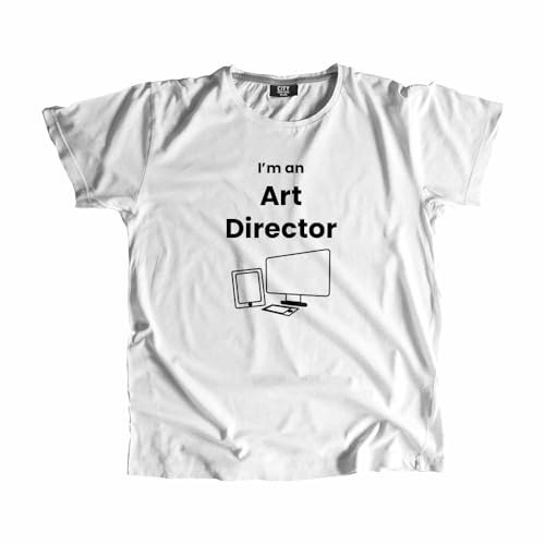 T-shirt Art Director blanc unisexe en coton pour créatifs